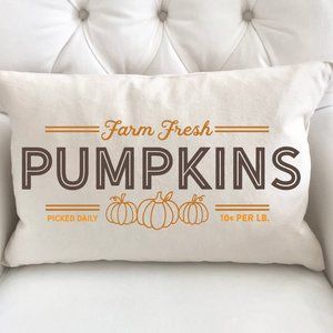 Farm Fresh Pumpkin Lumbar Pillow